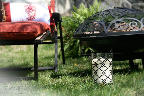 backyard makeover, Moroccan style backyard, fire pit, outdoor living trends