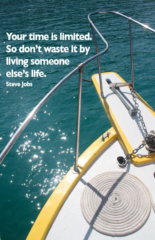 Inspirational Quote from Steve Jobs: Don't Waste Your Time Living Someone Else's Life