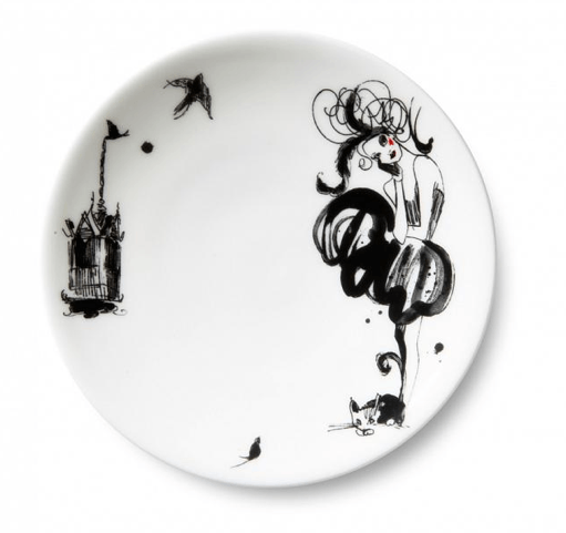 Lovisa Burfitt for Rörstrand, Mademoiselle Oiseau, dishes, scandinavian design, paris theme, Mademoiselle Oiseau Plate photo