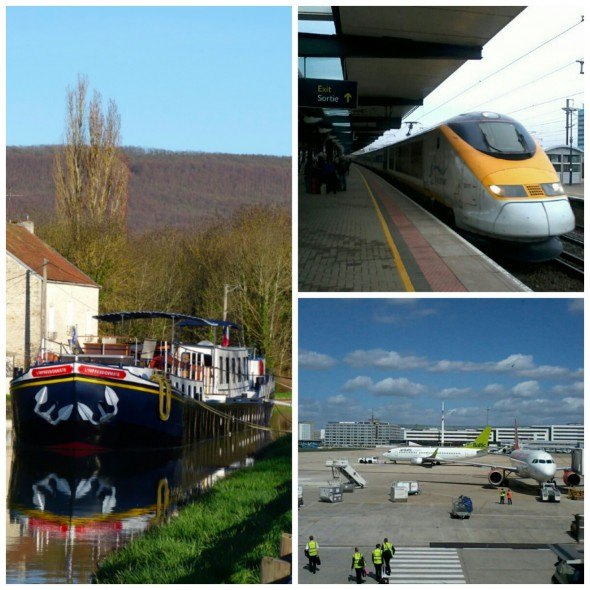 Combination travel with rail, cruising and flying
