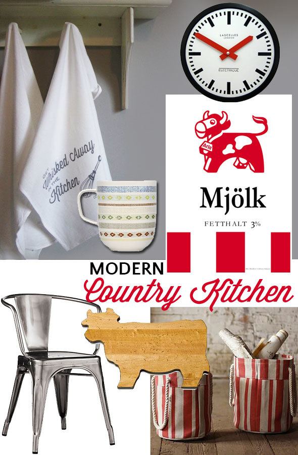 Perfect products for modern country kitchen picked by Katja Presnal | https://s23188.pcdn.co/2013/08/modern-country-kitchen.html