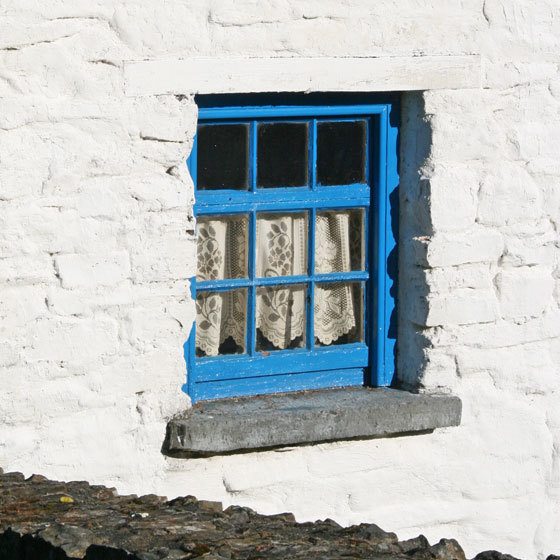 blue window in Ireland