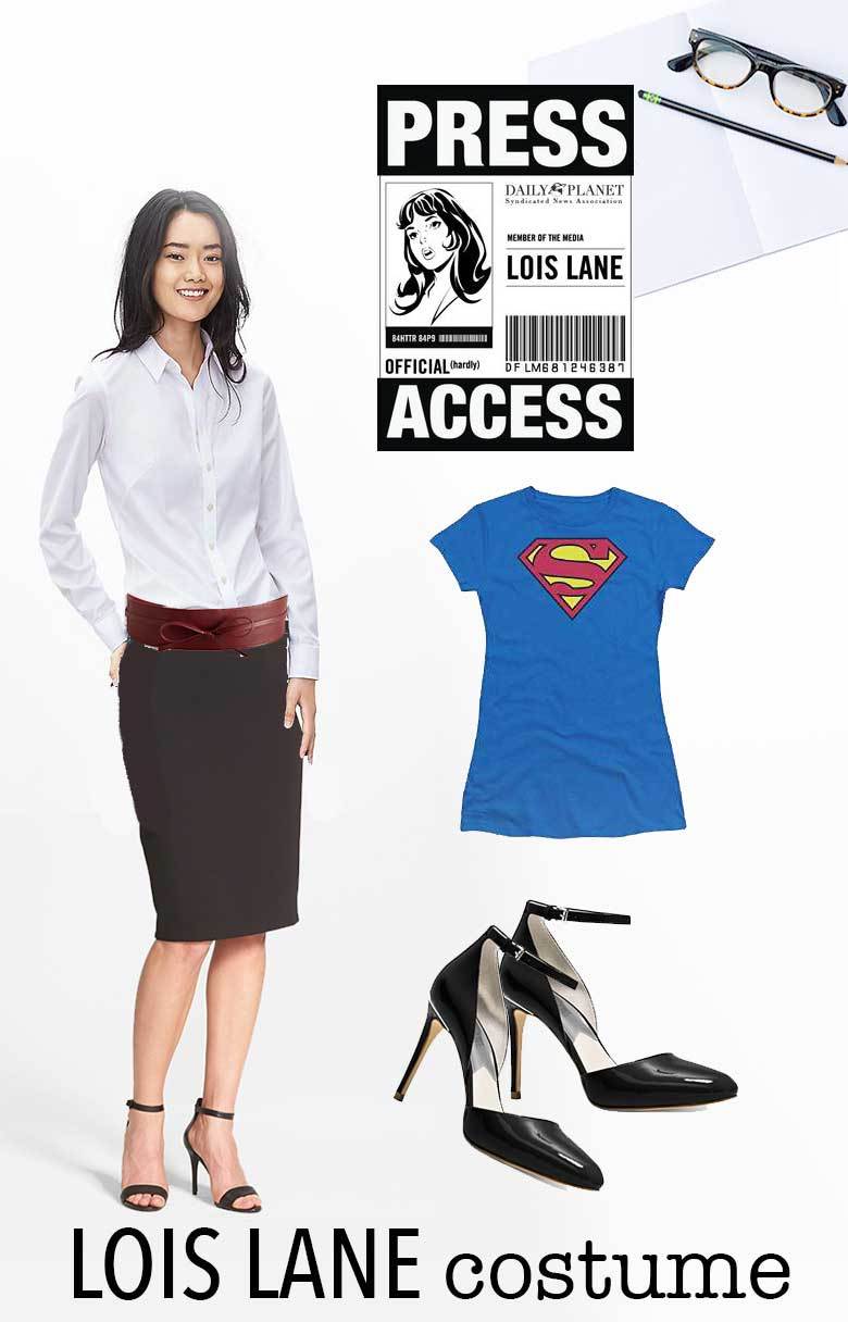 Lois Lane costume - shopping list what you need for your superhero Halloween costume