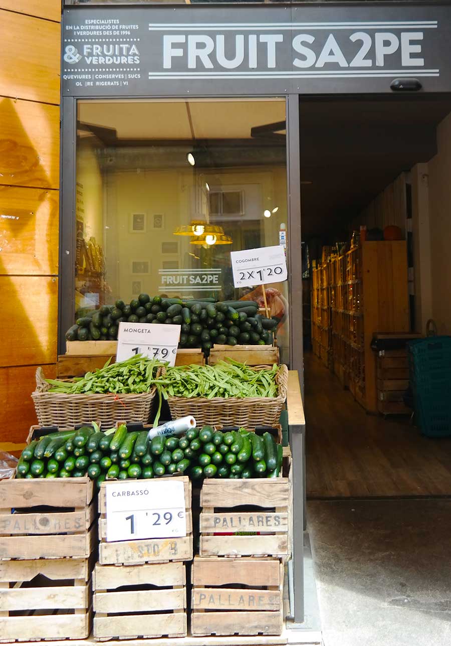Vegetable shop in Spain